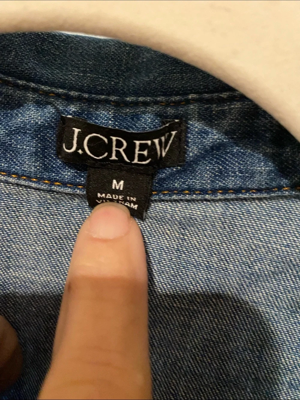 J. Crew Cropped Oversized Denim Button Up